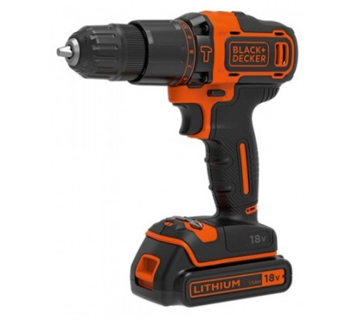 Дриль-шуруповерт ударний акумуляторний BLACK+DECKER BDCHD18KB