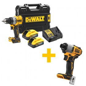 Дриль-шуруповерт акумуляторний безщітковий DeWALT DCD800H2T+DCF840N