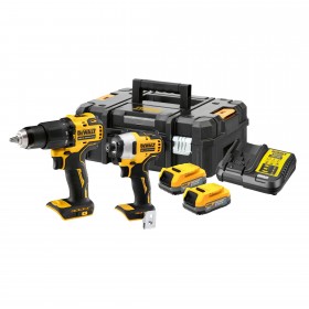 Набір із двох акумуляторних безщіткових інструментів DeWALT DCK2062E2T