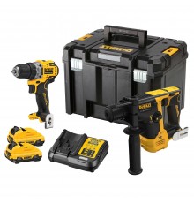 Набір із двох акумуляторних безщіткових інструментів DeWALT DCK2103L2T