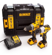 Набір із двох акумуляторних безщіткових інструментів DeWALT DCK2110L2T