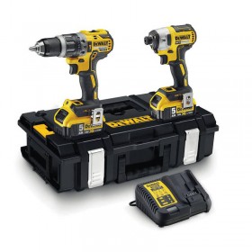 Набор DeWALT DCK266P2 из двух инструментов с бесщеточным двигателем, ударная дрель-шуруповерт DCD796 и ударный шуруповерт DCF887