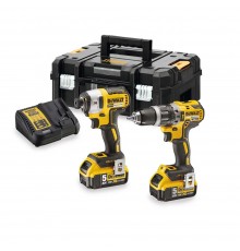 Набір DeWALT DCK266P2T з двох інструментів з безщітковим двигуном, ударний дриль-шуруповерт DCD796 та ударний шуруповерт DCF887