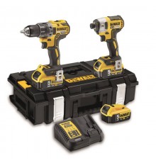 Набір DeWALT DCK266P3 з двох інструментів з безщітковим двигуном, ударний дриль-шуруповерт DCD796 та ударний шуруповерт DCF887