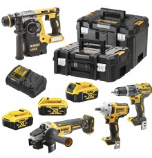 Набір з чотирьох безщіткових інструментів DeWALT DCK428P3T