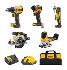 Набір з п'яти акумуляторних інструментів DeWALT DCK502P3