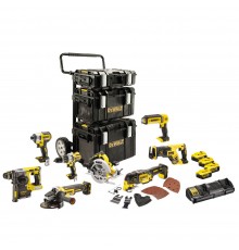 Набір із восьми акумуляторних безщіткових інструментів DeWALT DCK853P4