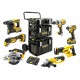 Набір із восьми акумуляторних безщіткових інструментів DeWALT DCK897P4