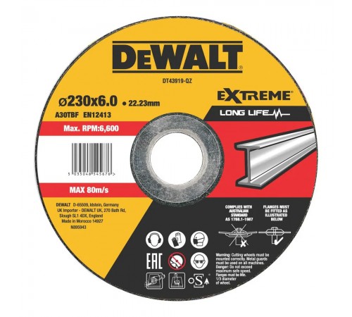 Коло шліфувальне EXTREME DeWALT DT43919