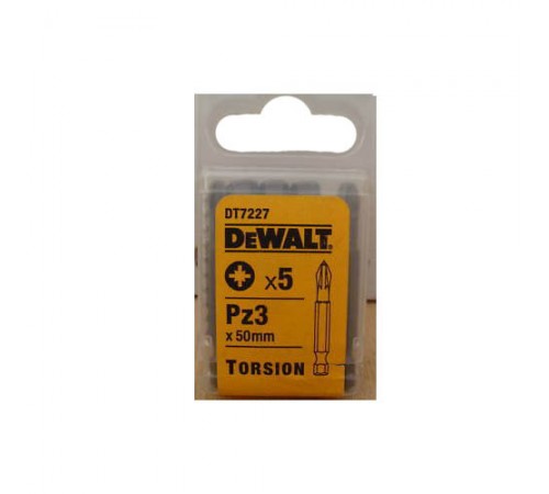 Комплект торсионных бит Pz3 50мм Extra Grip DeWALT DT7227