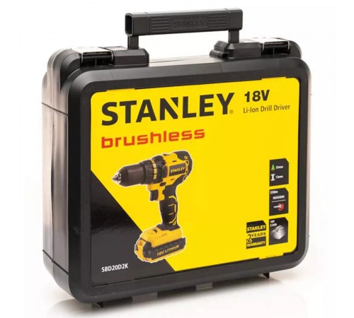 Дрель- шуруповерт бесщеточная STANLEY SBD20D2K