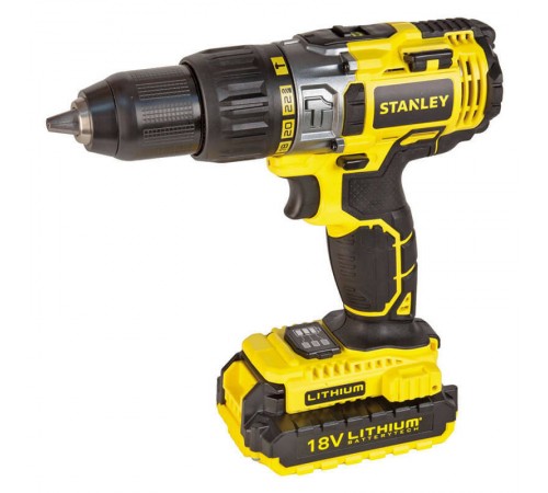 Дрель с ударом-винтоверт STANLEY STDC18LHBK